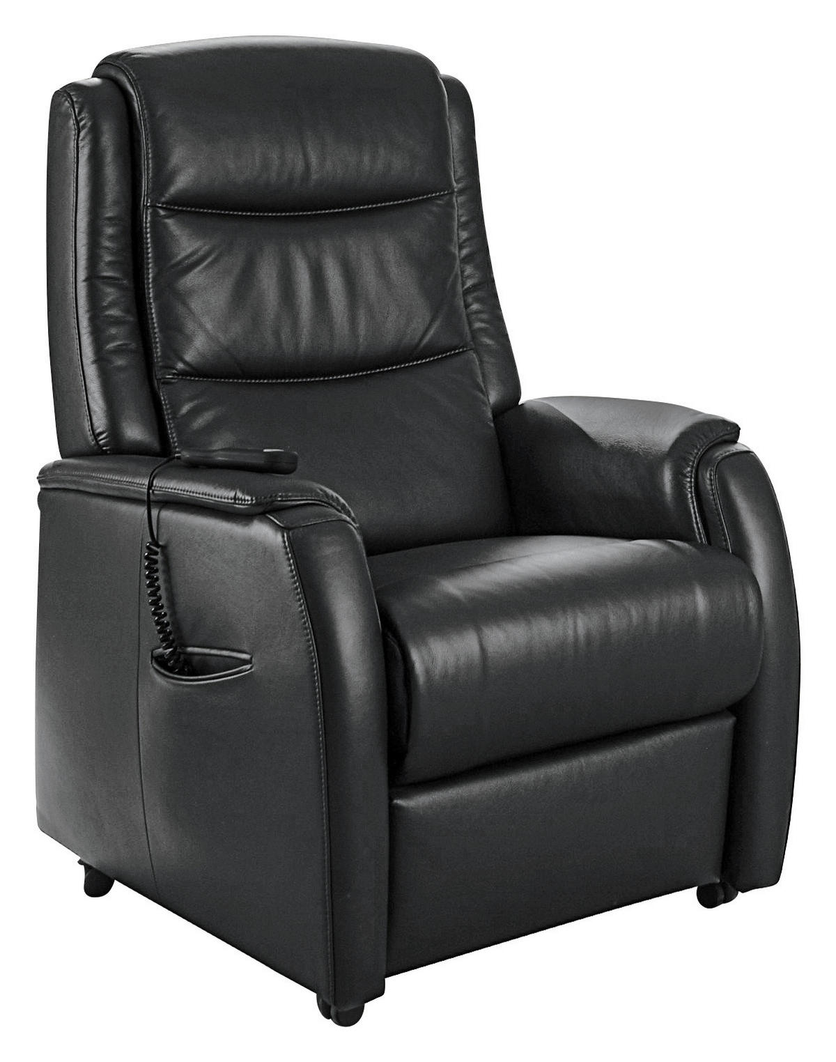 FERNSEHSESSEL in Dunkelbraun  - Dunkelbraun/Schwarz, Konventionell, Leder/Kunststoff (72/109/82cm) - Valdera