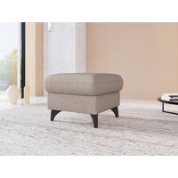 HOCKER in Textil Taupe  - Taupe/Schwarz, KONVENTIONELL, Textil/Metall (58/48/58cm) - Sit & More
