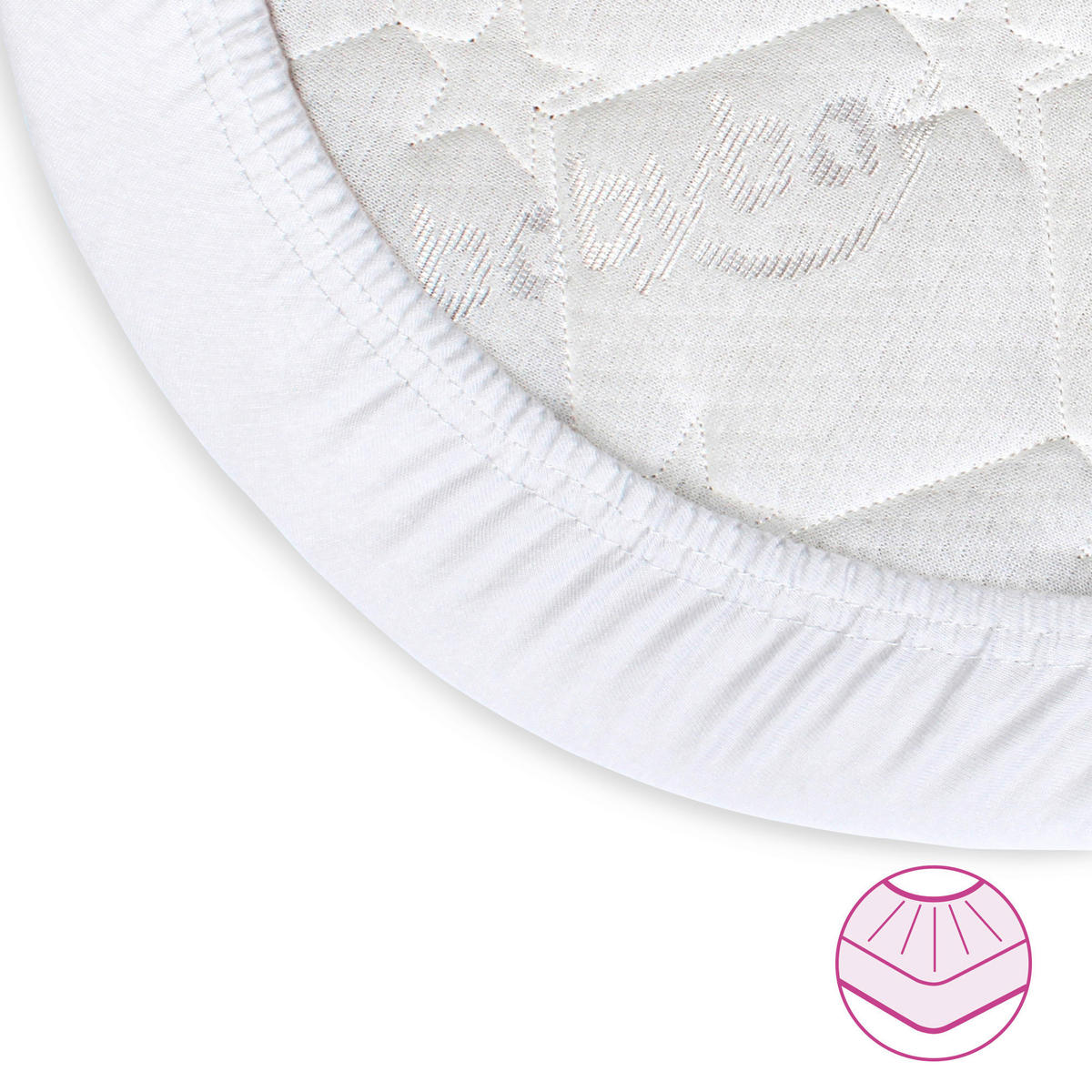 MATRATZENBEZUG - Weiß, Basics, Textil (89/50/6cm) - Babybay