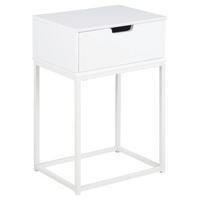 NACHTSCHRANK 40/61,5/30 cm  - Weiß, Design, Holzwerkstoff/Metall (40/61,5/30cm) - Carryhome