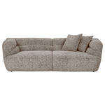 BIGSOFA  in Chenille Braun  - Schwarz/Braun, KONVENTIONELL, Kunststoff/Textil (240/75/105cm) - Carryhome