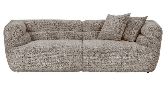 BIGSOFA Chenille Braun  - Schwarz/Braun, KONVENTIONELL, Kunststoff/Textil (240/75/105cm) - Carryhome