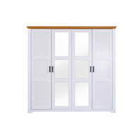 ORMAR ZA ODJEĆU bijela, hrast Artisan   - bijela/hrast Artisan, Moderno, staklo/drvni materijal (215/208/64cm) - Landscape