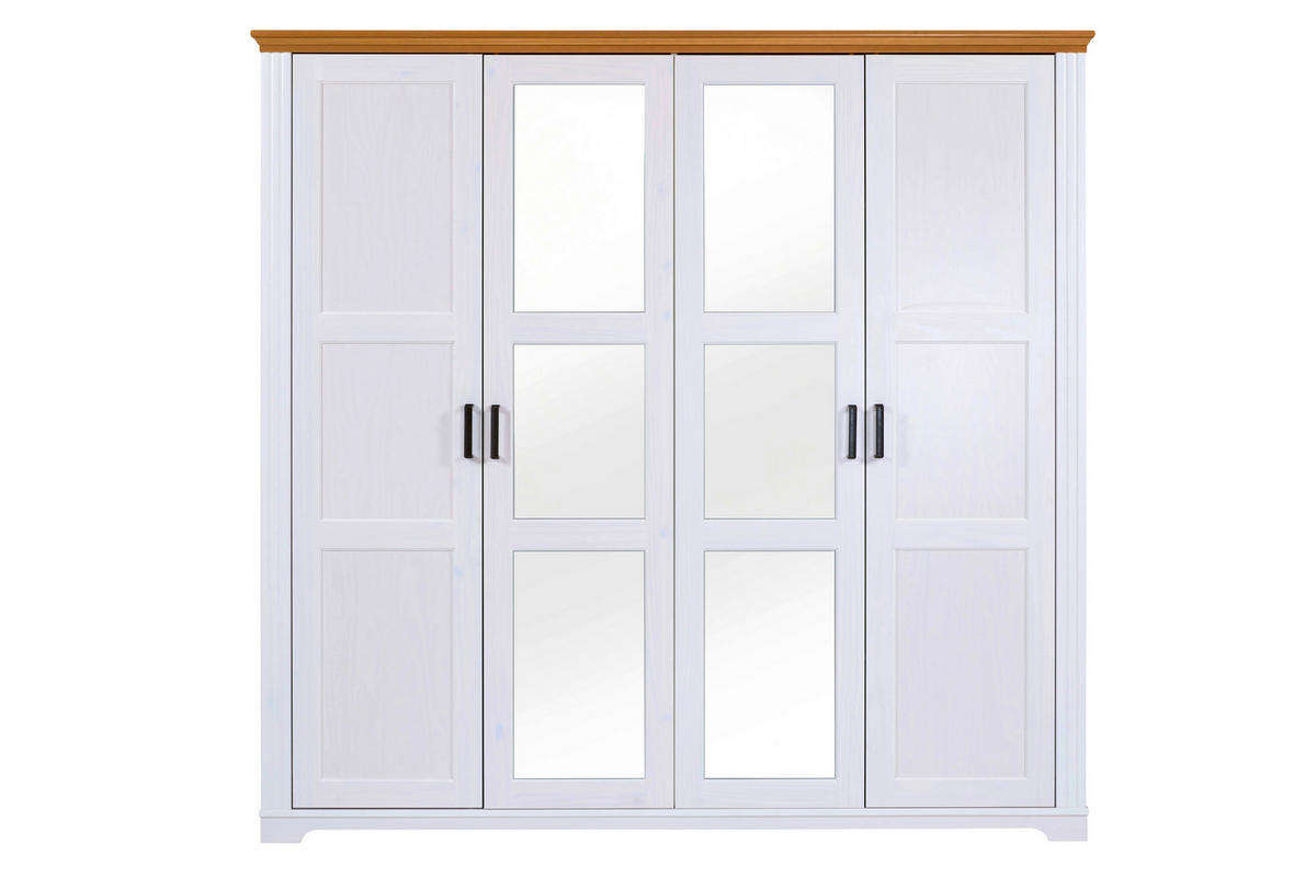 ORMAR ZA ODJEĆU bijela, hrast Artisan   - bijela/hrast Artisan, Moderno, staklo/drvni materijal (215/208/64cm) - Landscape