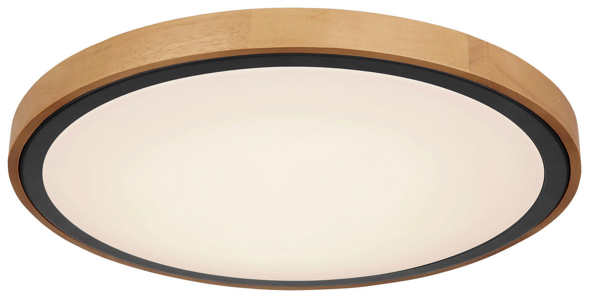 LED-DECKENLEUCHTE 43,7/11 cm   - Eiche dunkel/Opal, Design, Holz/Kunststoff (43,7/11cm) - Novel