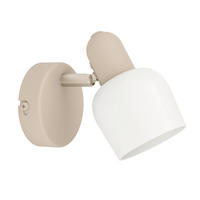 TAKLAMPA Corato 8.5/12.5/15 cm  - vit/sandfärgad, Natur, metall/glas (8.5/12.5/15cm) - Eglo