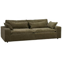 3-SITS SOFFA i manchester grön  - grön/svart, Klassisk, metall/trä (259/85/116cm) - Rowico