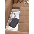 ECKSOFA Rosa Plüsch Zierkissen, Rückenkissen, Bettkasten, Schlaffunktion, Rücken echt, Liegefläche im Originalstoff  - Schwarz/Rosa, KONVENTIONELL, Kunststoff/Textil (253/192cm) - Carryhome