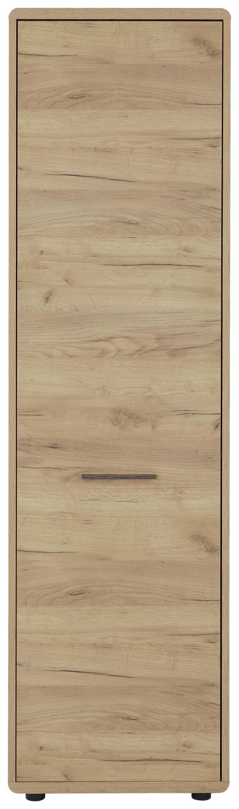 GARDEROBNA OMARA barve hrasta - črna/barve hrasta, Konvencionalno, umetna masa/leseni material (54/198/32cm) - Carryhome
