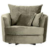 SESSEL Chenille Grün    - Schwarz/Grün, KONVENTIONELL, Textil/Metall (115/72/115cm) - Carryhome