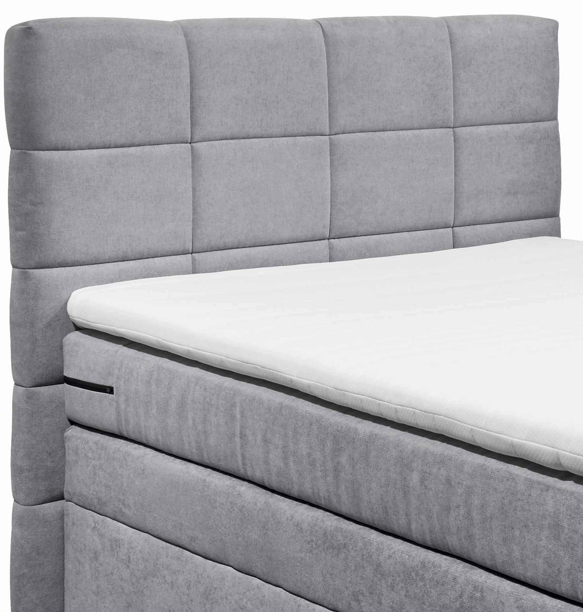 BOXSPRINGBETT 120/200 cm  in Hellgrau  - Hellgrau, Konventionell, Kunststoff (120/200cm) - MID.YOU