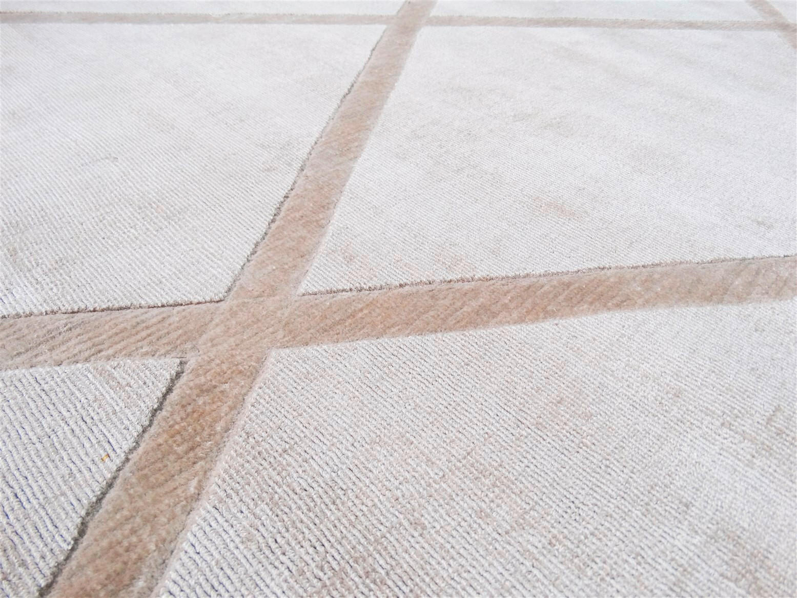 WEBTEPPICH 160/230 cm Luxury 210 Elfenbein / Taupe Creme, Taupe  - Taupe/Creme, Basics, Textil (160/230cm) - Novel