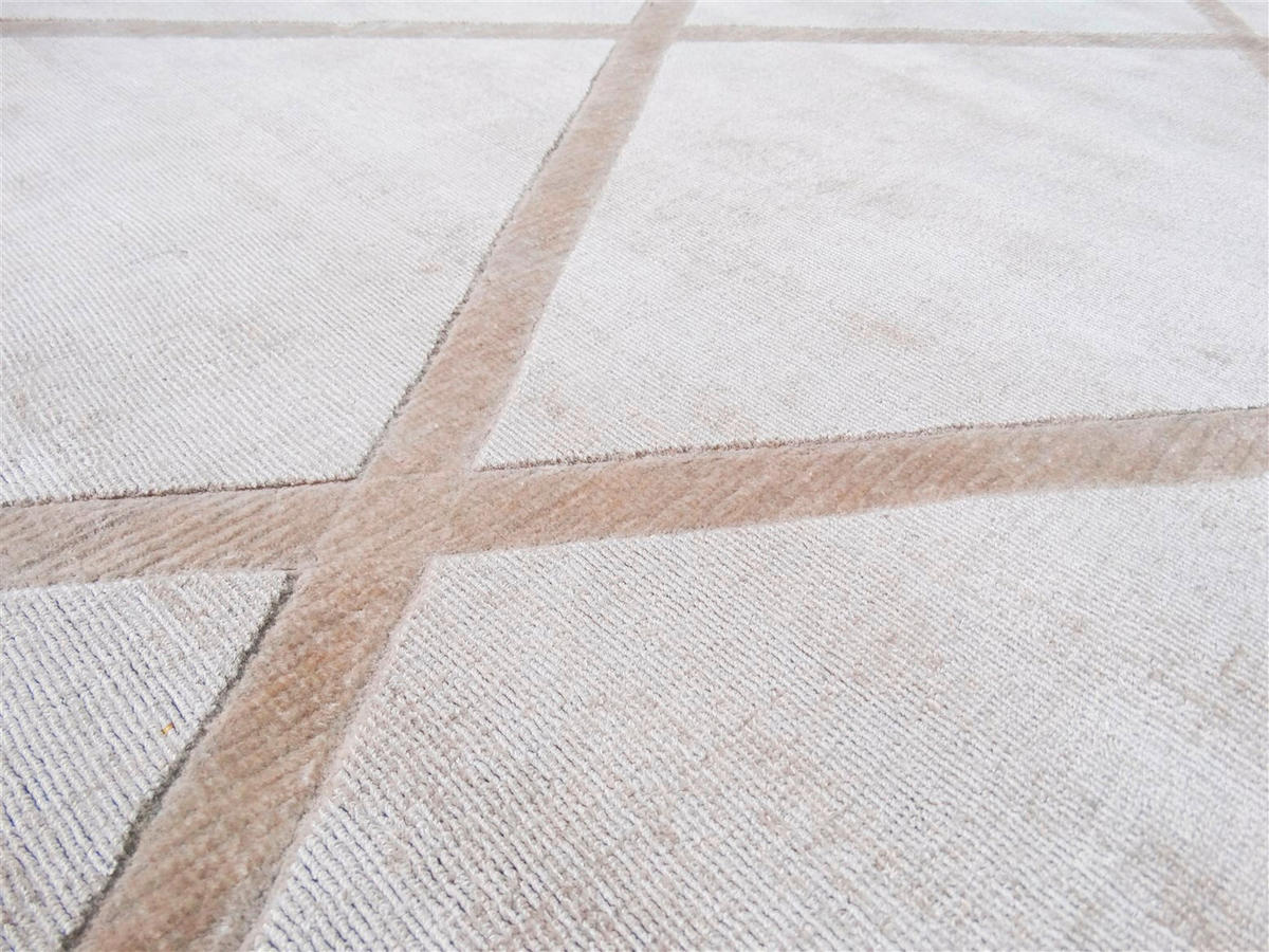 WEBTEPPICH 80/150 cm Luxury 210 Elfenbein / Taupe Taupe, Creme  - Taupe/Creme, Basics, Textil (80/150cm) - Novel