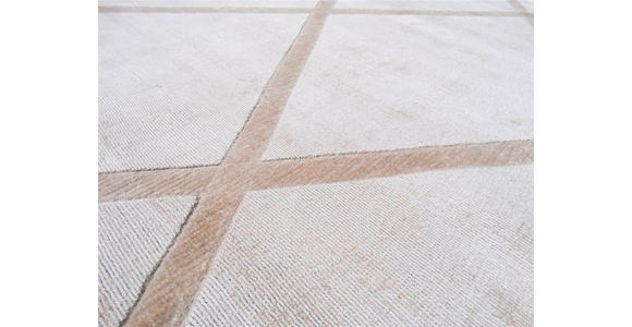 WEBTEPPICH 160/230 cm Luxury 210 Elfenbein / Taupe Creme, Taupe  - Taupe/Creme, Basics, Textil (160/230cm) - Novel