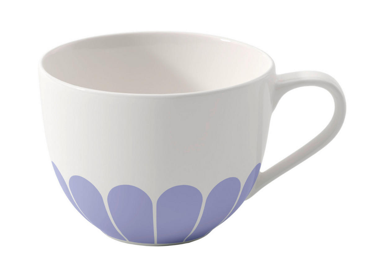 KAFFEETASSE Fleur Bleu   160 ml  - Weiß/Hellblau, Design, Keramik (11,5/8,5/6,5cm) - Villeroy & Boch