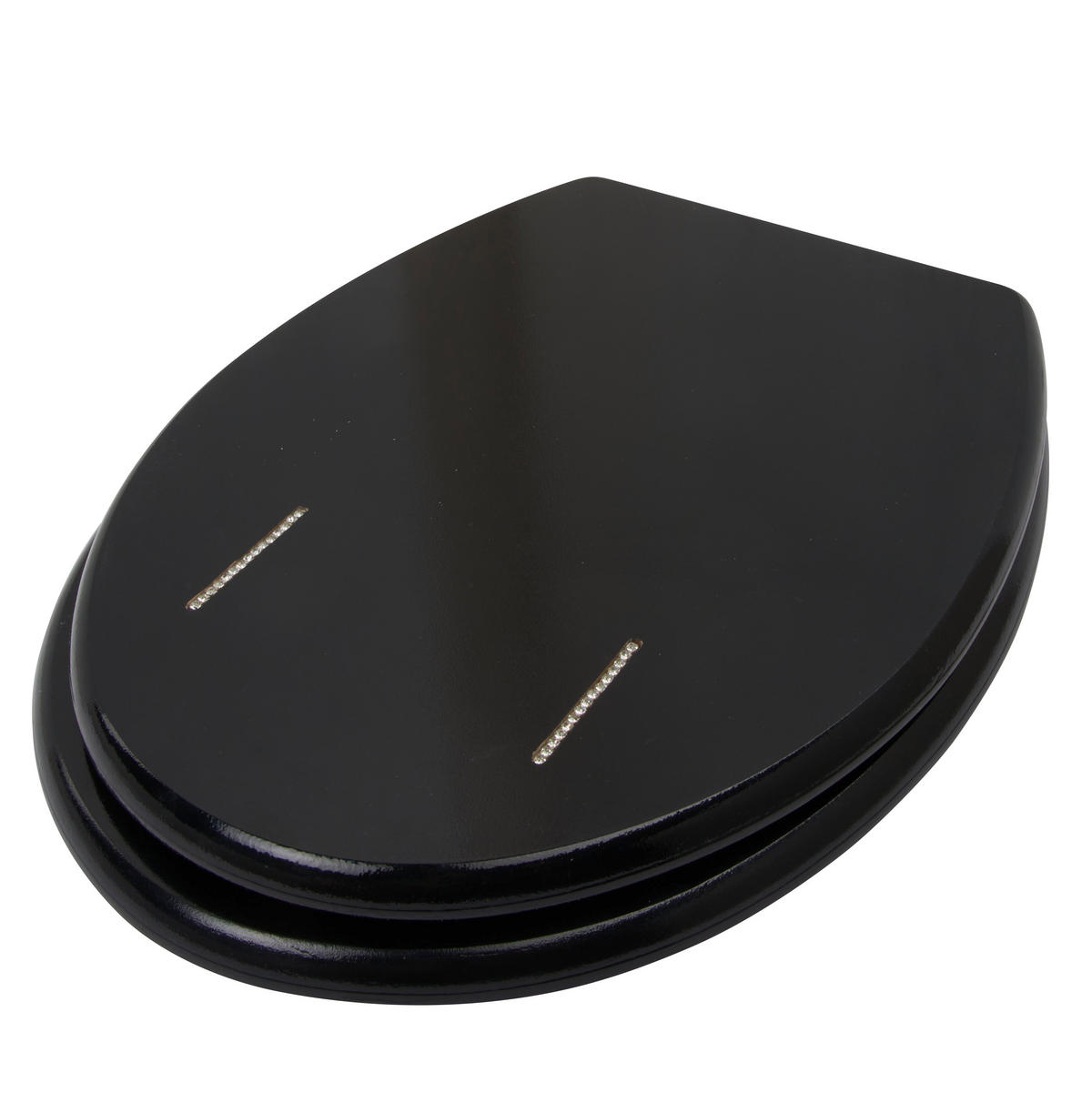 WC-SITZ Schwarz  - Schwarz, Basics, Kunststoff (45/36/5cm)