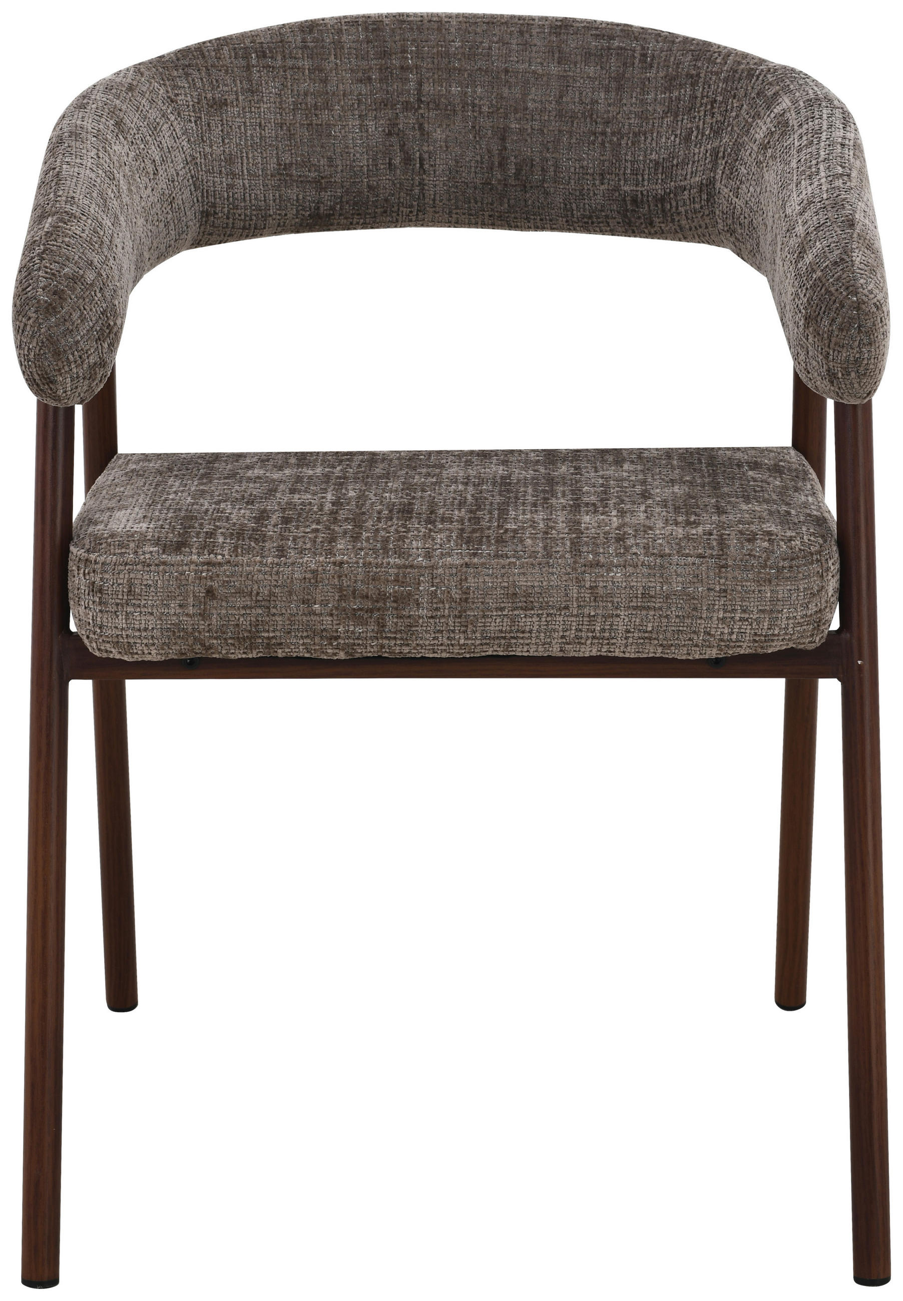 ARMLEHNSTUHL   Chenille  Braun, Walnussfarben  - Walnussfarben/Braun, MODERN, Holz/Textil (56/77/58cm) - Livetastic