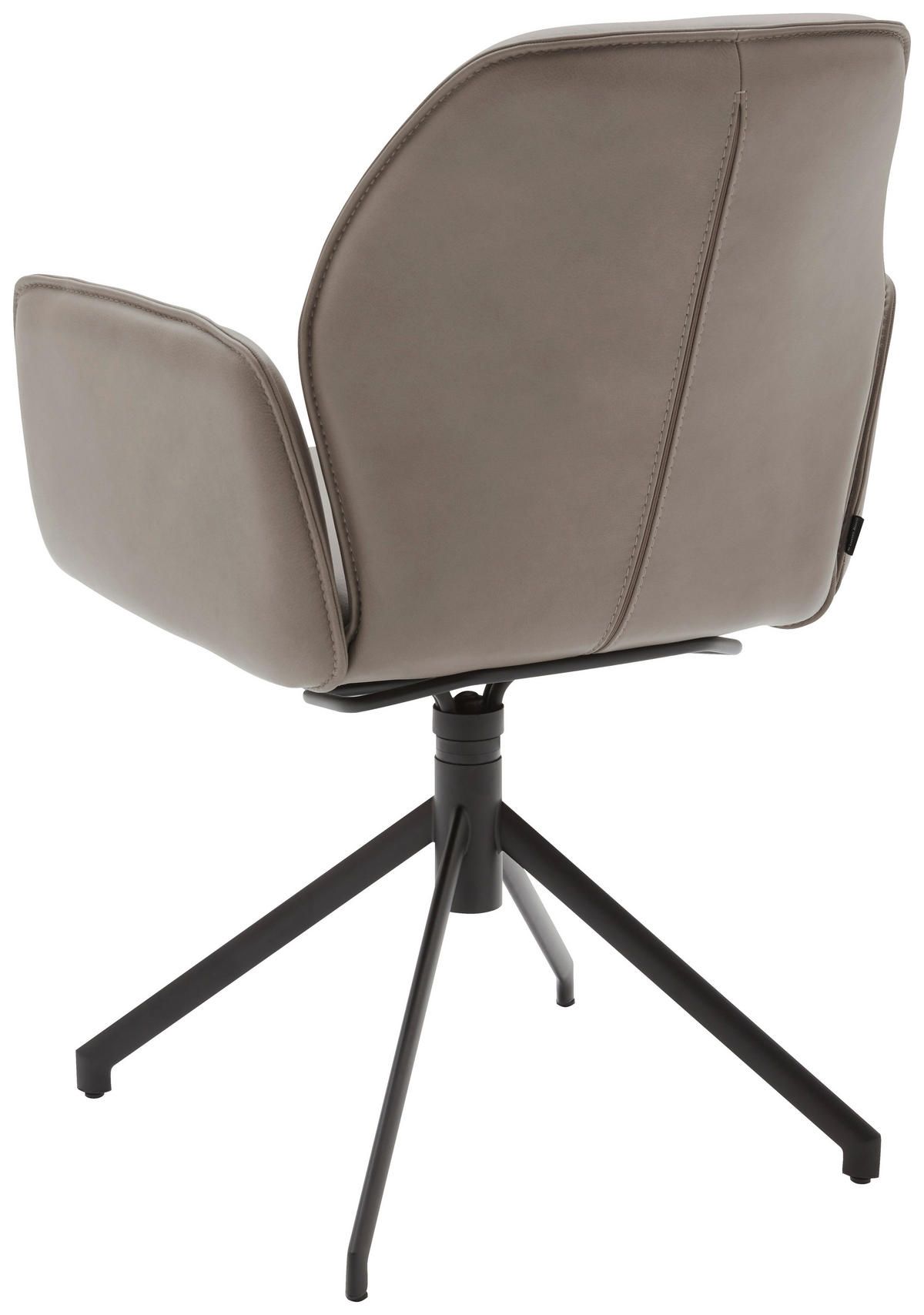 ARMLEHNSTUHL  in Echtleder pigmentiert  - Taupe/Schwarz, Design, Leder (66/89/66cm) - Dieter Knoll