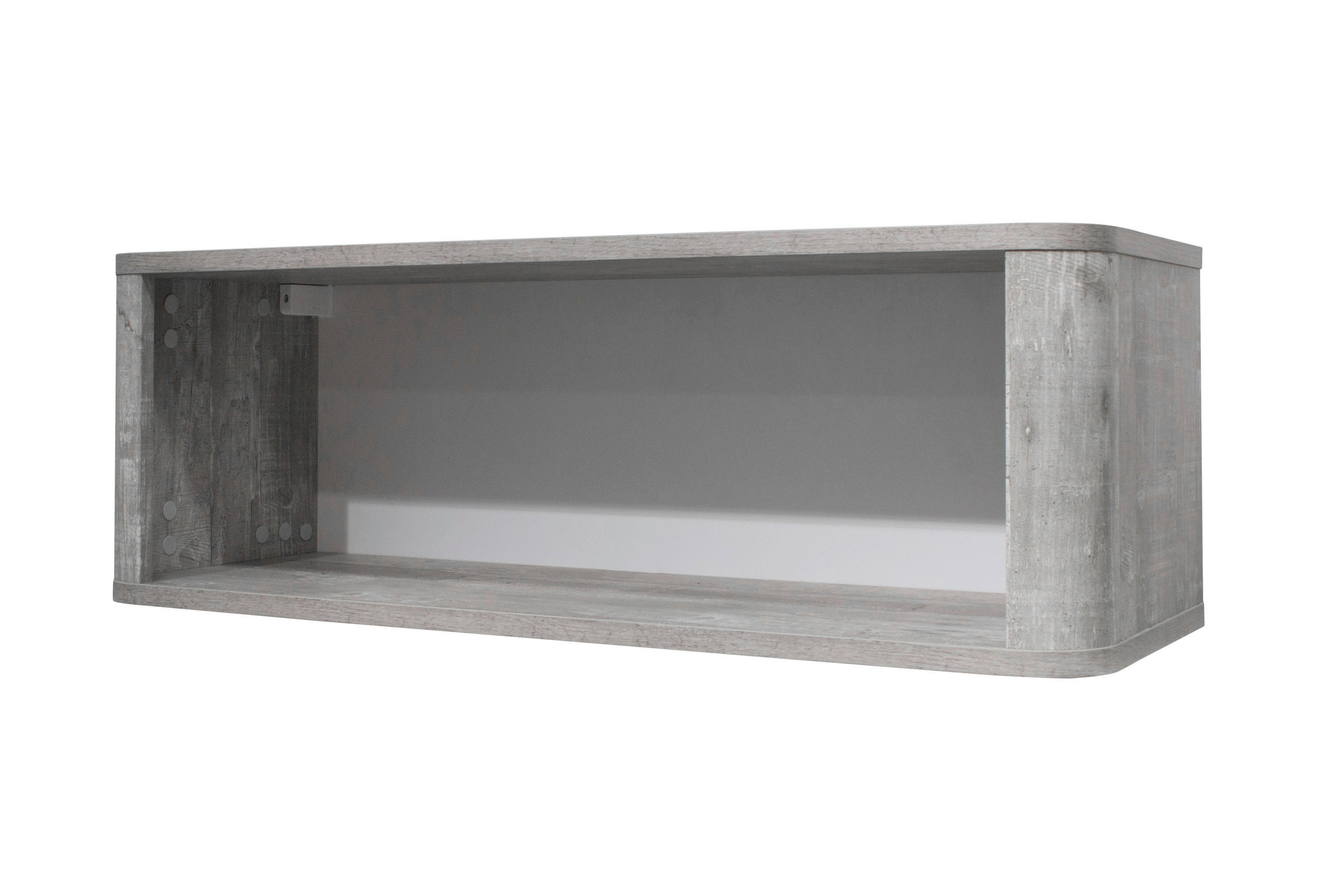 WANDREGAL - Weiß/Grau, Basics, Holzwerkstoff (90/31/32cm)