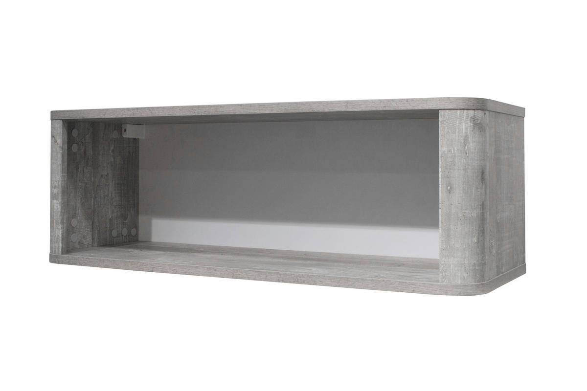 WANDREGAL  - Weiß/Grau, Basics, Holzwerkstoff (90/31/32cm)