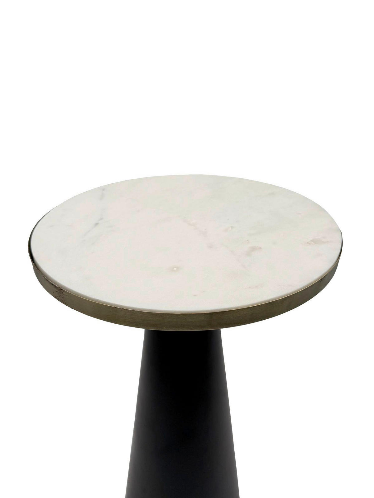 BEISTELLTISCH in Metall  - Schwarz, Design, Stein/Metall (28/54/28cm) - Livetastic