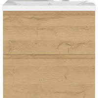 WASCHTISCHKOMBI  - Eichefarben/Graphitfarben, Design, Keramik/Holzwerkstoff (61/65/47cm) - Germania