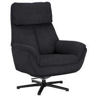 RELAXSESSEL in Textil Anthrazit  - Anthrazit/Schwarz, Design, Textil/Metall (79/108/89cm) - Beldomo Style