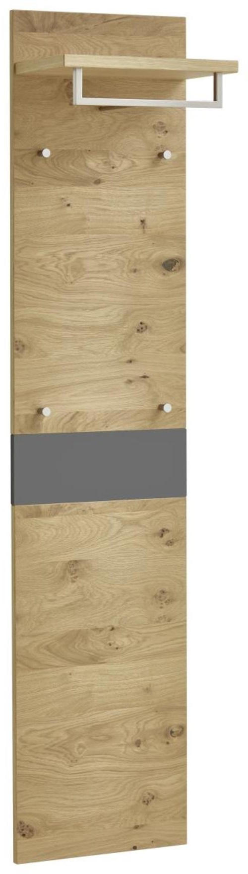 GARDEROBENPANEEL  in 42/183/27 cm  - Eichefarben/Grau, Design, Holz (42/183/27cm)