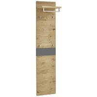 GARDEROBENPANEEL  in 42/183/27 cm  - Eichefarben/Grau, Design, Holz (42/183/27cm)