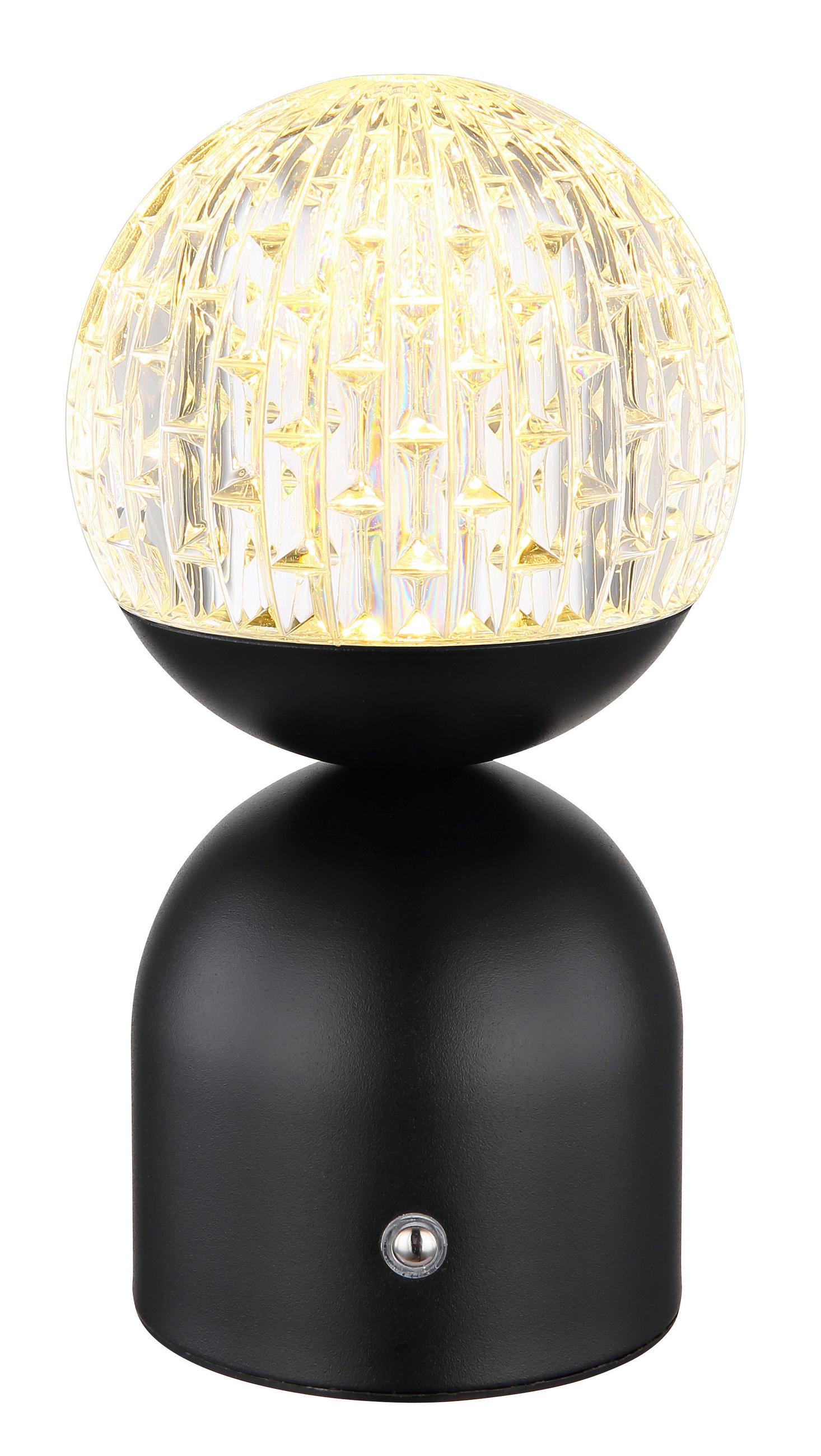 AKKU-TISCHLEUCHTE 10,5/20 cm   - Klar/Schwarz, Basics, Kunststoff/Metall (10,5/20cm) - Globo