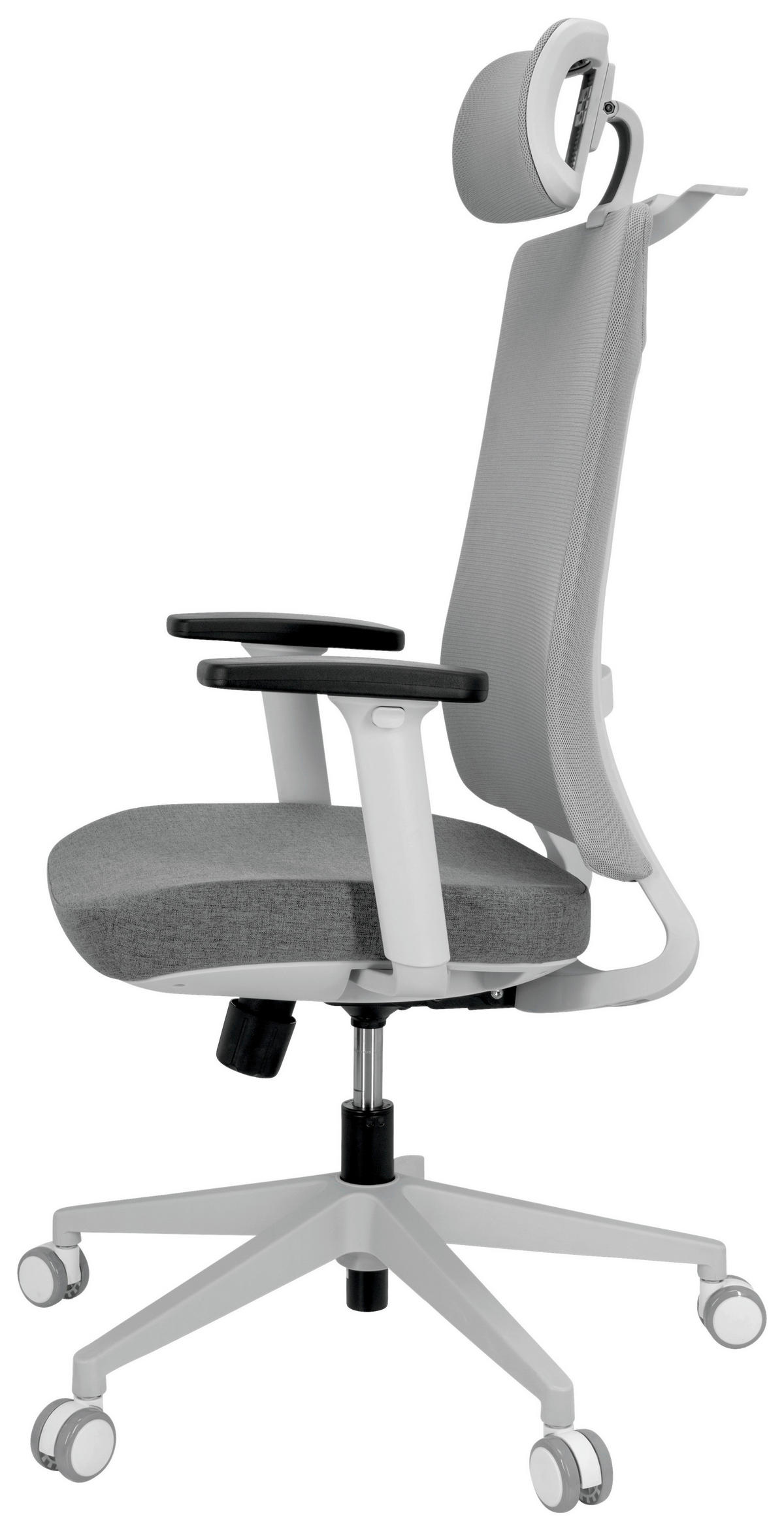 DREHSTUHL Netzbespannung, Flachgewebe Grau  - Grau, Basics, Kunststoff/Textil (66/120/60cm) - MID.YOU
