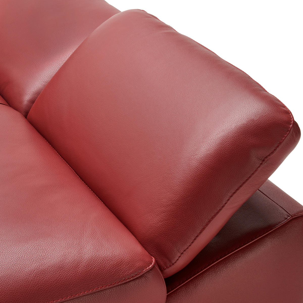 SAROKKANAPÉ bőr piros  - fekete/piros, Design, bőr/fém (286/183cm) - Celina Home