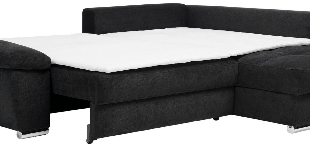 ROHOVÁ SEDAČKA, textil, černá, petrolej - petrolej/černá, Design, textil/plast (276/212cm) - Carryhome