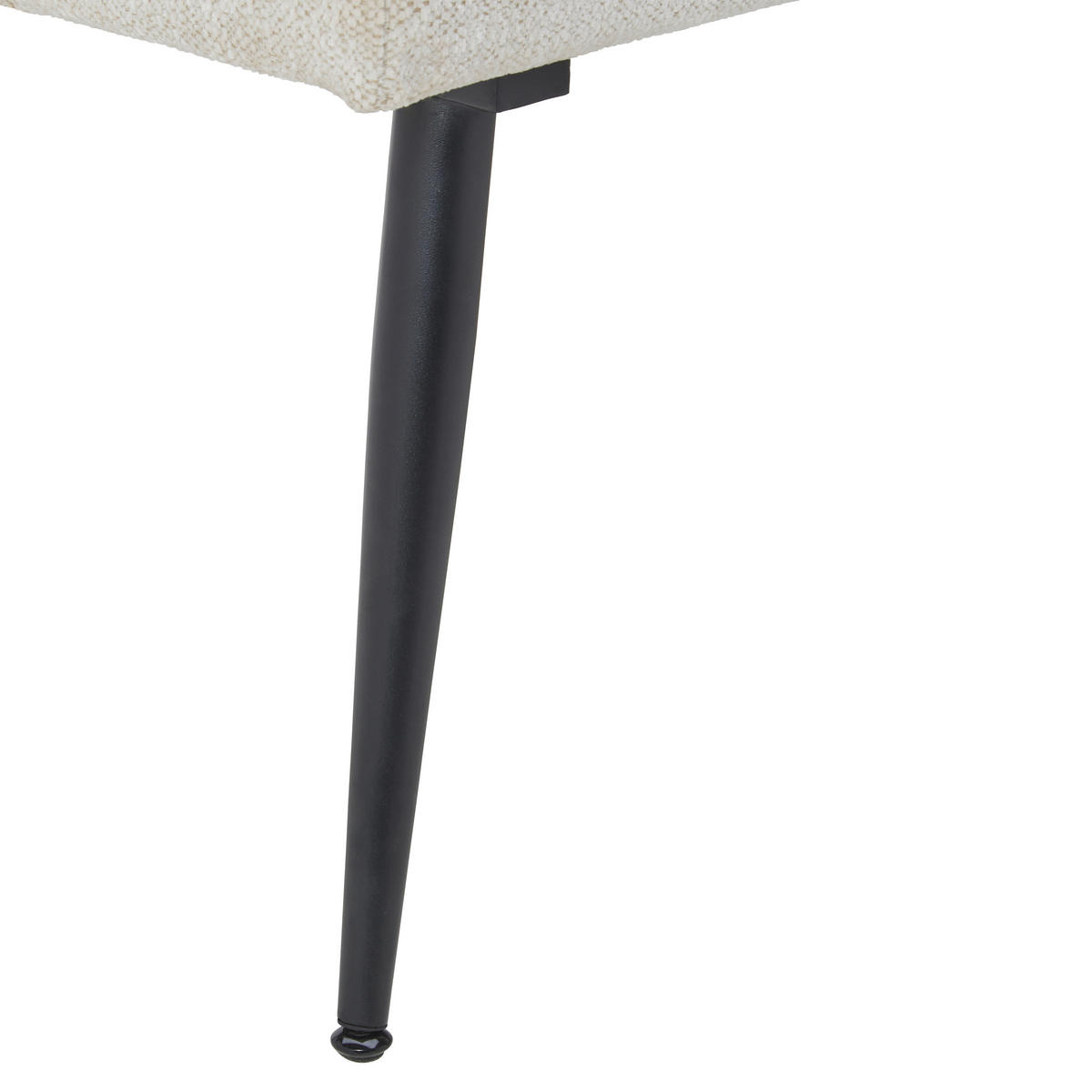 ECKBANK in Metall, Textil Beige  - Beige/Schwarz, Lifestyle, Textil/Metall (195/157cm) - MID.YOU