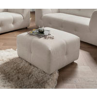 HOCKERTextil Weiss  - Weiss/Schwarz, Design, Kunststoff/Textil (72/44/72cm) - Livetastic