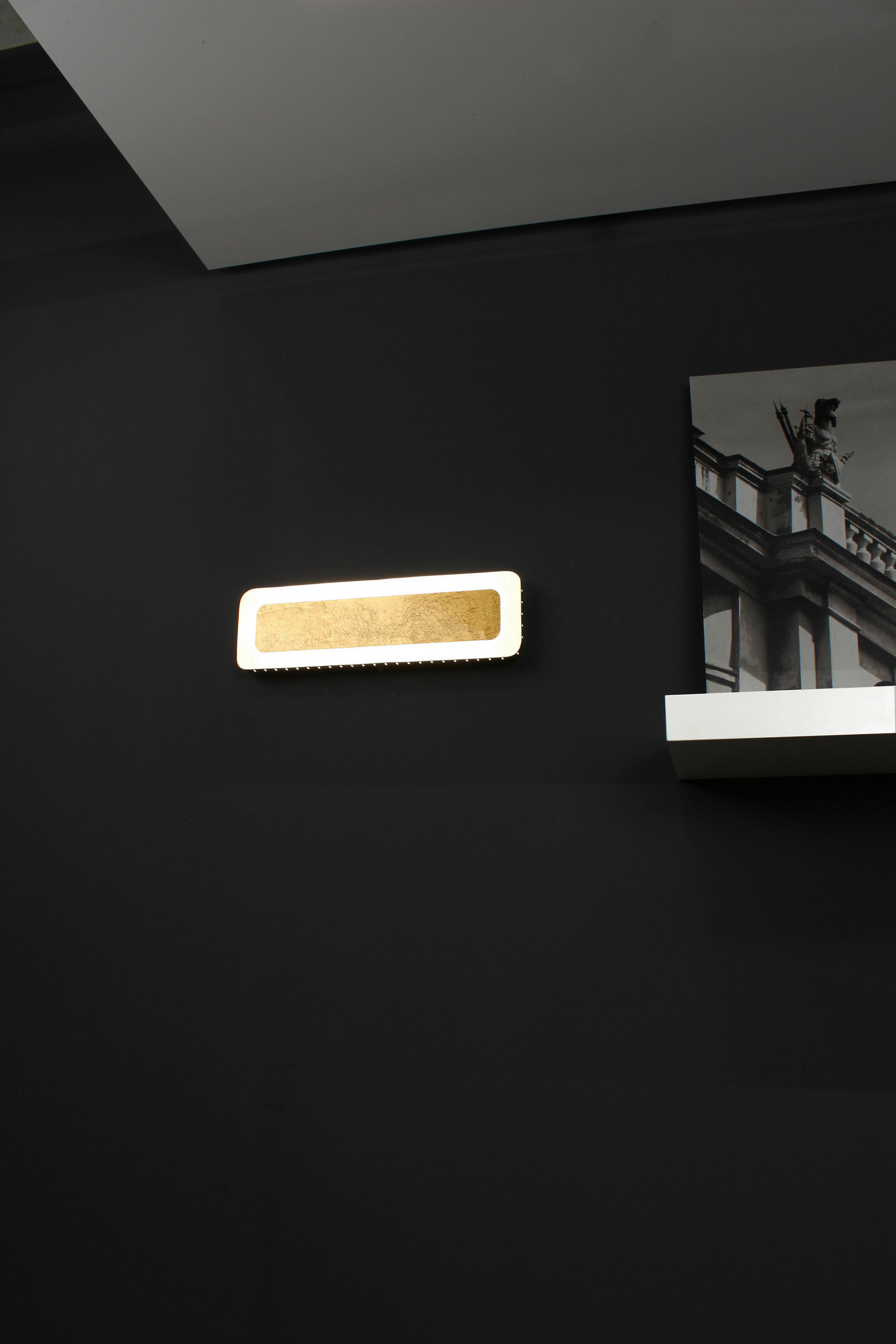 LED-WANDLEUCHTE 40/12/4,5 cm   - Goldfarben/Schwarz, Design, Metall (40/12/4,5cm)