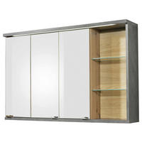 DULAP CU OGLINDĂ 110/70/21 cm  - culoare crom/stejar Artisan, Konventionell, plastic/sticlă (110/70/21cm) - Xora