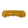 ECKSOFA in Gelb  - Gelb/Buchefarben, Design, Holz/Textil (242/242cm) - MID.YOU