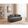 3-SITZER-SOFA Chenille Anthrazit  - Anthrazit/Schwarz, Design, Kunststoff/Textil (200/76/96cm) - Livetastic