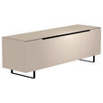 LOWBOARD  160/51/45 cm  - Sandfarben/Schwarz, Design, Glas/Holzwerkstoff (160/51/45cm) - Moderano