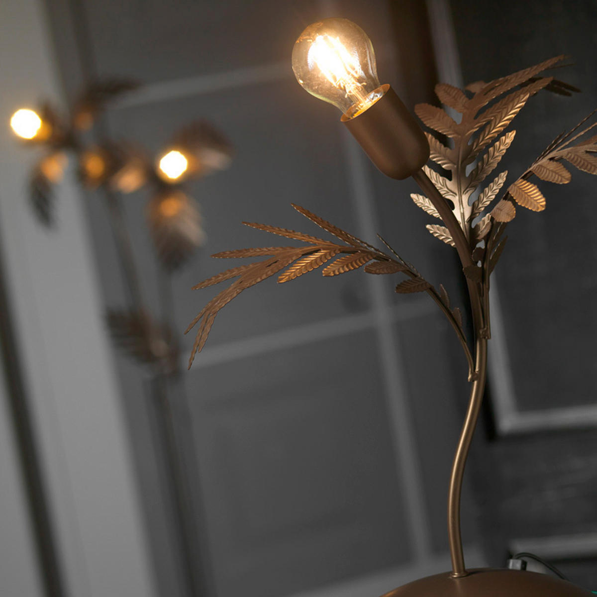 TISCHLEUCHTE 4988 DUBAI 40/40/45 cm   - Dunkelbraun/Cappuccino, KONVENTIONELL, Kunststoff/Metall (40/40/45cm)