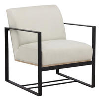 FÅTÖLJ i textil, metall vit, svart  - vit/svart, Design, metall/textil (70/81/82,5cm) - Niels Andersson