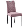 STUHL Webstoff Altrosa  - Schwarz/Altrosa, KONVENTIONELL, Textil/Metall (46/91/61cm) - Carryhome