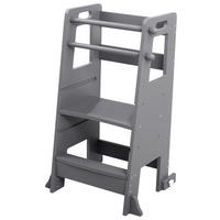 POMOĆNI STOLAC ZA DJECU   - siva, Basics, drvni materijal/drvo (56/47/91cm) - Jimmylee