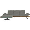 ECKSOFA in Flachgewebe Grau  - Schwarz/Grau, Design, Holz/Textil (159/314cm) - Dieter Knoll