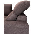 ECKSOFA Dunkelbraun Chenille Zierkissen, Bettkasten, Schlaffunktion, Rücken echt, Kopfteilverstellung, Liegefläche im Originalstoff  - Dunkelbraun/Schwarz, KONVENTIONELL, Textil/Metall (185/266cm) - Carryhome