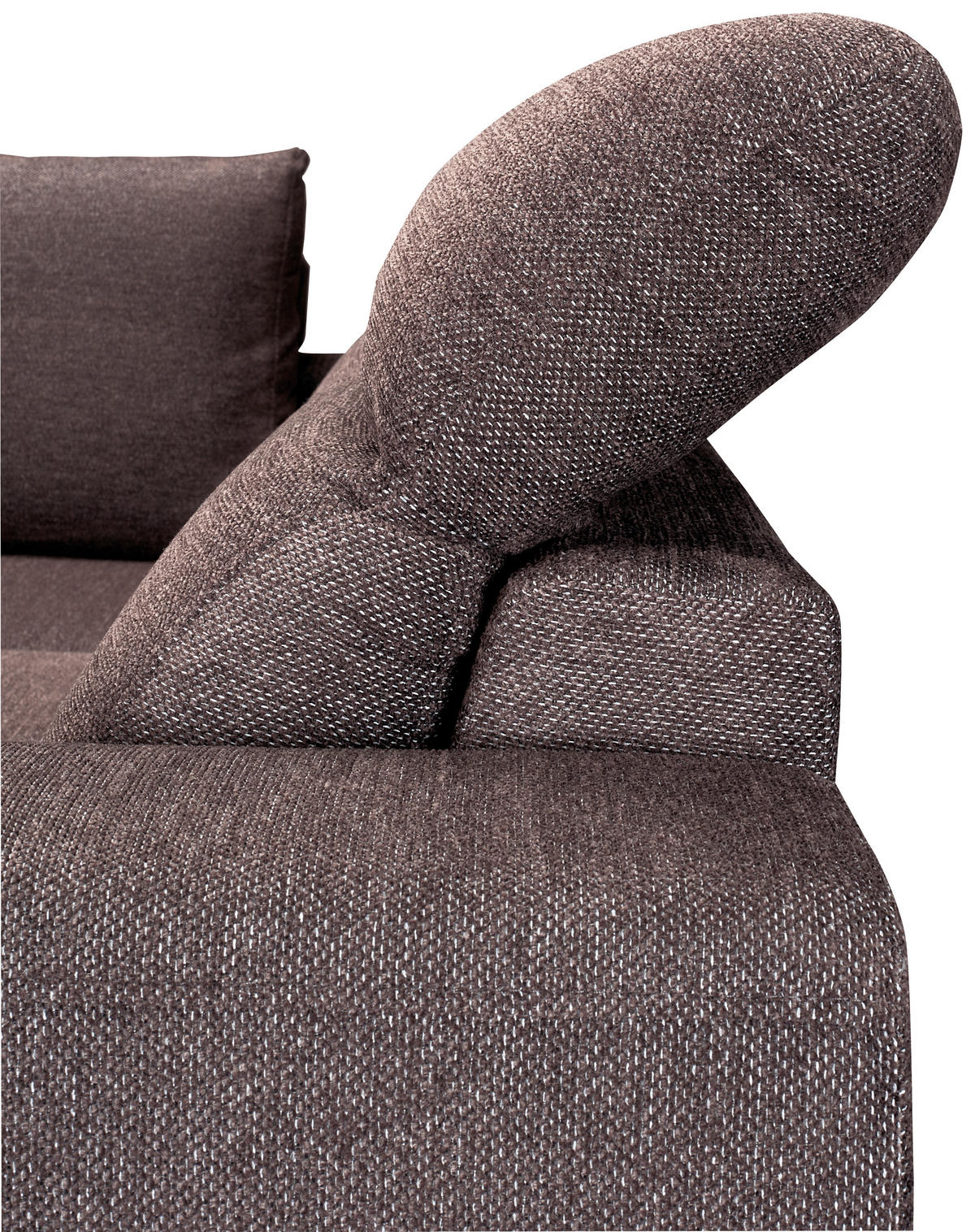 ECKSOFA Dunkelbraun Chenille  - Dunkelbraun/Schwarz, KONVENTIONELL, Textil/Metall (185/266cm) - Carryhome