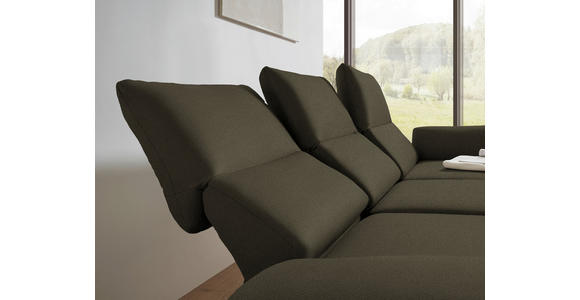 ECKSOFA  in Flachgewebe Dunkelgrün  255-365/175-224 cm  - Dunkelgrün/Schwarz, Design, Textil/Metall (255-365/175-224cm) - Dieter Knoll