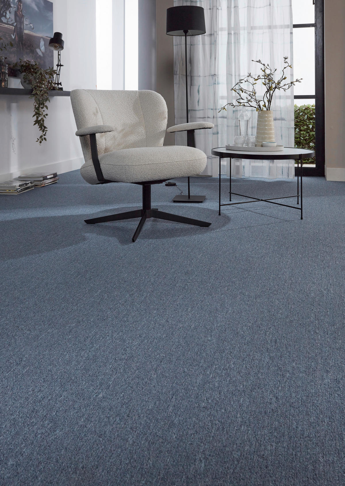 TEPPICHFLIESE - Hellblau, Basics, Textil (50/50cm)
