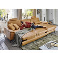 ECKSOFA  in Echtleder Currygelb  334/176 cm  - Currygelb/Schwarz, Design, Leder/Metall (334/176cm) - Dieter Knoll